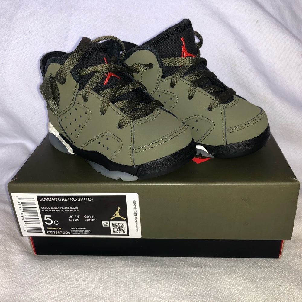 Jordan Retro 6 TD- “Cactus Jack - Travis Scott”